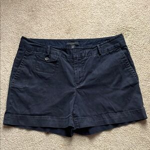 Banana Republic Dark Navy Cotton Chino Bermuda Shorts